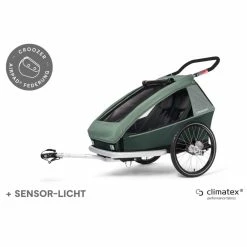 Croozer VAAYA 2 JUNGLE GREEN -Trek Soldes remorque croozer vaaya 2 jungle green 6